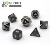 Black Metal Dice Set