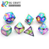 Rainbow Metal Dice Set