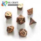 antique copper Metal Dice