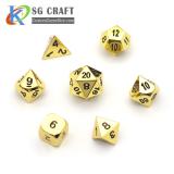 Gold Metal Dice Set