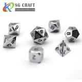 Silver Plating Plastic Dice Set