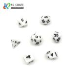 White Acrylic Dice