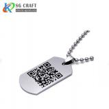 QR CODE Metal Dog Tag