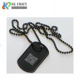 Qr Code Dog Tag With Ball Chain