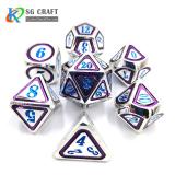 purple Enamel Metal Dice Set