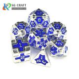 IRON MAN  METAL SILVER DICE SET