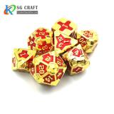 IRON MAN  METAL GOLD DICE SET