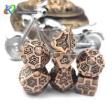 IRON MAN  ANTIQUE COPPER METAL DICE SET