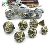 IRON MAN  ANTIQUE BRASS METAL DICE SET