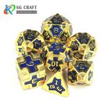 IRON MAN  METAL GOLD DICE SET