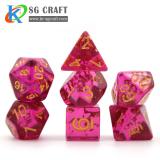 Transparent Purple Copper Foil Pieces Resin DICE