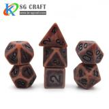 Copper Antique/Ancient Resin Dice