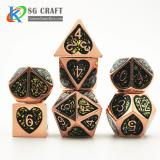 Heart Metal Dice with Glitter