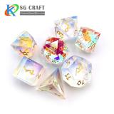 Rainbow Glass Dice Set