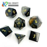 Black and Yellow Mixed Stone Dice