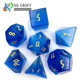 Sapphire  Blue Glass Dice