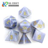 Blue agate stone Dice