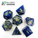 Blue Gold Stone Dice