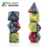 3 Colors Swirl Dice Set