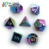 Rainbow Plating Acrylic Dice Set