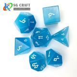 Sea Blue Glass Dice