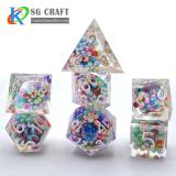 Transparent With Colorful Ball Sharp dice